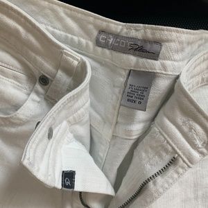 Womens White Bootcut Jeans size 0